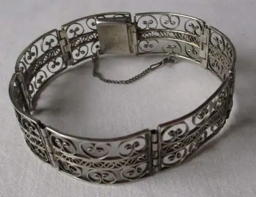 Dekoratives Armband 835er Silber Handarbeit um 1940 (153503)