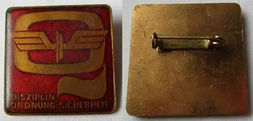 Seltenes DDR Abzeichen Deutsche Reichsbahn Disziplin Ordnung Sicherheit (123889)