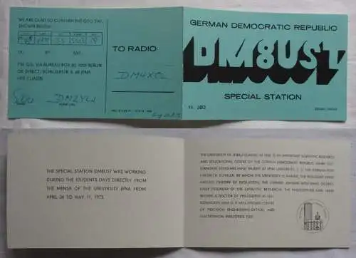 42206 QSL Karte Amateur Funker DDR Jena 1975