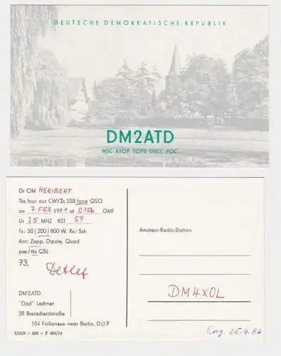 15470 QSL Karte Amateur Funker DDR Falkensee bei Berlin 1971