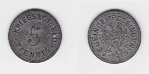 Zink Münze Notgeld 5 Pfennig Gemeinde Trossingen (144151)