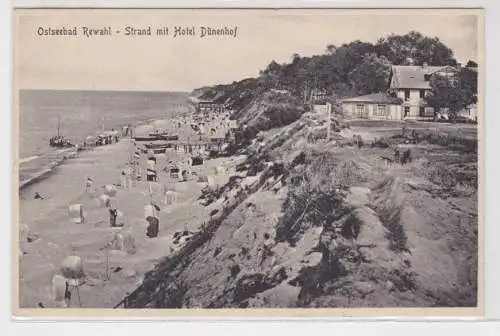 55706 AK Ostseebad Rewahl Strand mit Hotel Dünenhof 1926