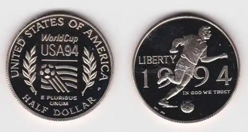 1/2 Dollar Nickel Münze USA Fussball WM 1994 (122178)