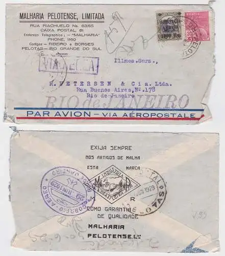 82181 seltener Luftpostbrief Brasilien Rio de Janeiro 1929