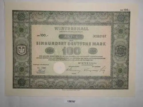 100 Deutsche Mark Aktie Wintershall AG Celle Oktober 1951 (128767)