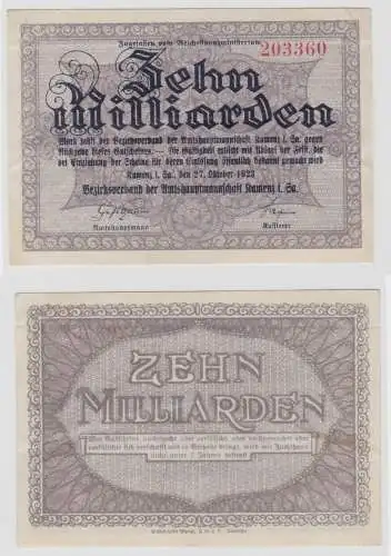 10 Milliarden Mark Banknote Amtshauptmannschaft Kamenz 27.10.1923 (137317)