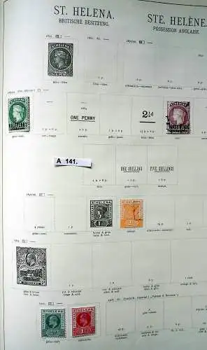 Kleine Briefmarkensammlung St.Helena Britische Besitzung ab 1863