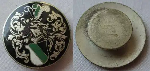 Studentika Bandknopf für Couleurband weiß grün um 1900 (146776)
