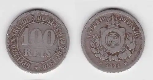 100 Reis Kupfer Nickel Münze Brasilien 1881 (133380)
