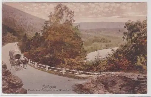 28425 Ak Zschopau Partie von Zschopau nach Wilischtal 1916