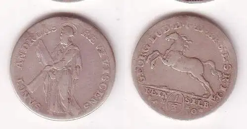 Silber Münze 1/3 Taler Hannover 1700 f. ss (104890)