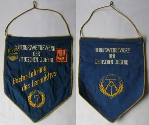 DDR Wimpel 5. Berufswettbewerb Bester Lehrling des Lernaktivs FDJ FDGB (144060)