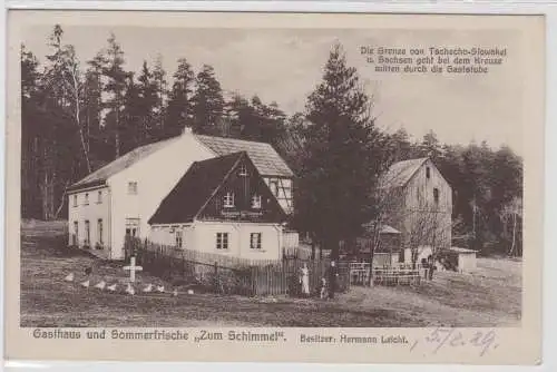 36386 Ak Bad Brambach Gasthaus und Sommerfrische "Zum Schimmel" 1929