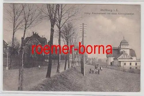 68506 Feldpost Ak Stollberg im Erzgebirge Städt. Kohlengaswerk 1915