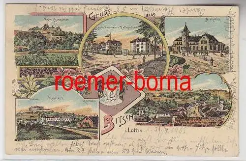 76645 Ak Lithographie Gruss aus Bitsch in Lothringen 1905