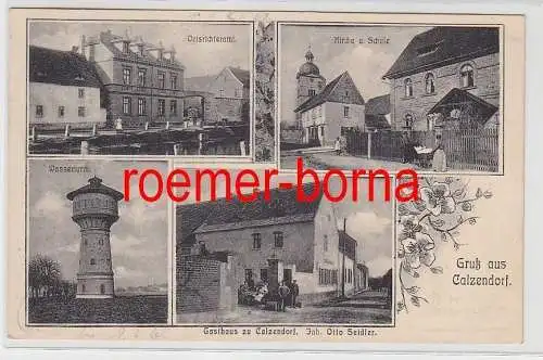75494 Mehrbild Ak Gruß aus Calzendorf Gasthaus Otto Seidler, Ortsrichteramt 1925