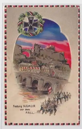 83626 Patriotika Präge AK Festung Namur vor dem Fall um 1915