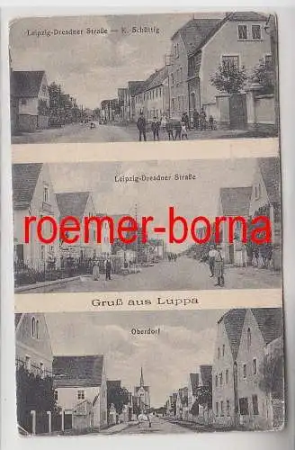 77058 Mehrbild Ak Gruß aus Luppa Leipzig Dresdner Strasse, Oberdorf usw. um 1910