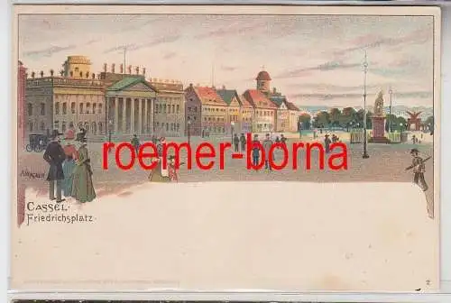 74383 Ak Lithografie Cassel Kassel Friedrichsplatz um 1900