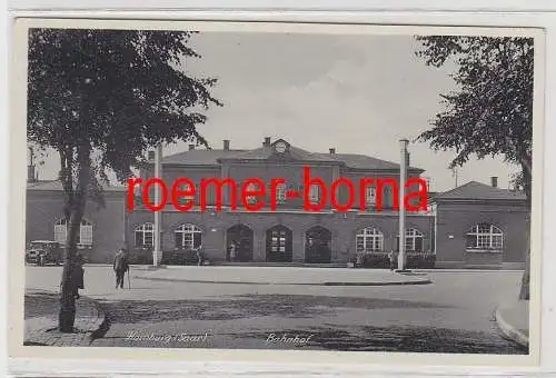 75656 Ak Homburg (Saar) Bahnhof um 1940