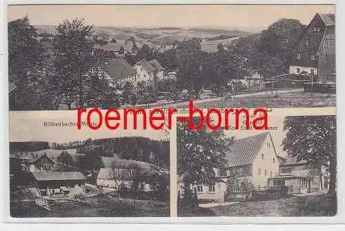 75699 Mehrbild Ak Gruß aus Röthenbach i.Erzgeb. Mühle und Gasthof Wiessner 1930