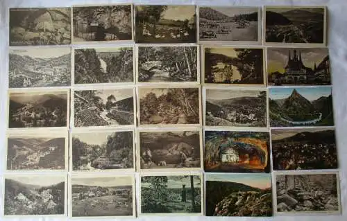 schöne Sammlung mit 138 alten Ansichtskarten Harz, Kyffhäuser (141110)