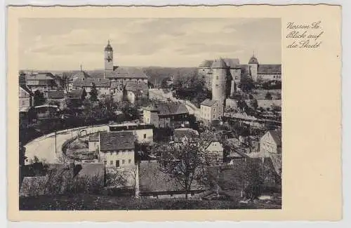 81597 Feldpost AK Nossen - Blick auf die Stadt, Straßenansicht 1940