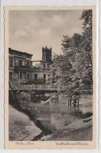 09794 Ak Stolp in Pommern Laufbrücke und Kloster um 1940