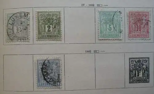 seltene Briefmarkensammlung Luxemburg ab 1882 (119579)