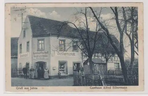 96688 Ak Gruß aus Jahna Gasthaus Alfred Silbermann um 1930