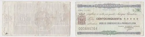 150 Lire Banknote Italien Italia il Banco di Santo Spirito 01.02.1977 (156206)