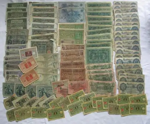 Sammlung mit 100 Banknoten Deutschland Deutsches Reich (124509)
