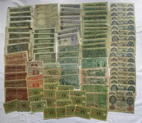 Sammlung mit 100 Banknoten Deutschland Deutsches Reich (122269)