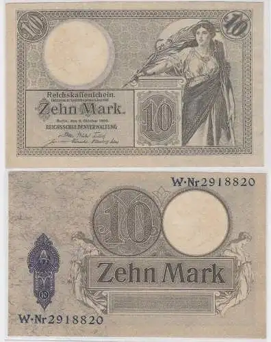 10 Mark Banknote Reichskassenschein Berlin 6. Oktober 1906 Ro. 27b (109961)