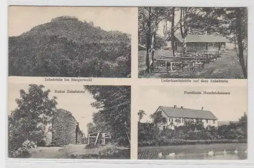 81594 Mehrbild Ak Zabelstein und Forsthaus Hundelshausen 1925