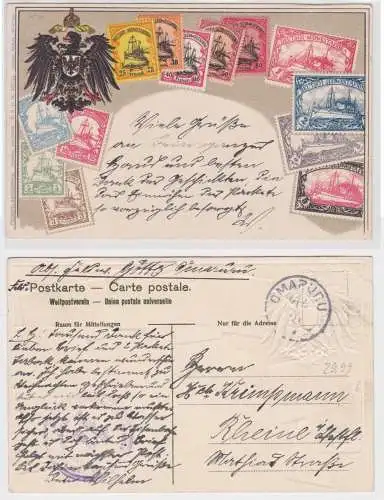 55322 Präge Ak Lithographie Deutsch Süd West Afrika Stempel Omaruru 1907