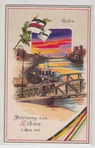 56701 Halt gegens Licht Ak Besetzung von Libau Liepāja Lettland 1915