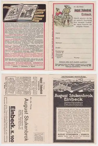 17157 Reklame AK August Stukenbrok Einbeck Größtes Fahrradhaus Deutschlands