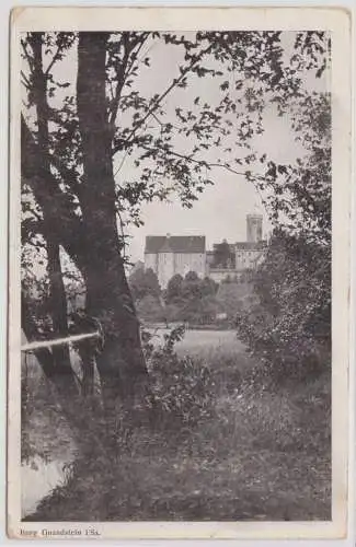 09650 Feldpost AK Burg Gnandstein mit Teichpartie 1916