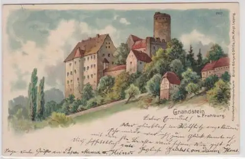 13728 Künstler AK Gnandstein bei Frohburg - Bruno Bürger & Ottillie Leipzig 1903