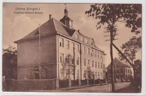 29145 Ak Sehma im Erzgebirge - Friedrich-Richard-Schule 1925