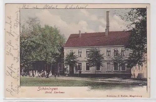 75659 Ak Schöningen Hotel Kurhaus 1901