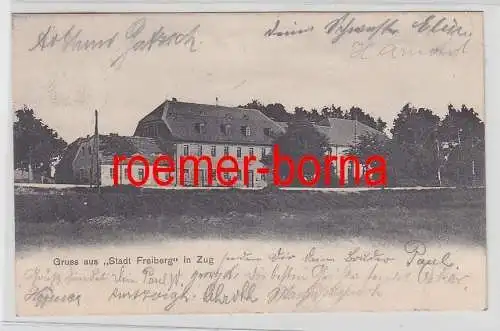 77969 Ak Gruss aus "Stadt Freiberg" in Zug 1904