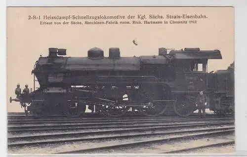 83682 Ak Heissdampf Schnellzugslokomotive der kgl.Sächs.Staats Eisenbahn 1913