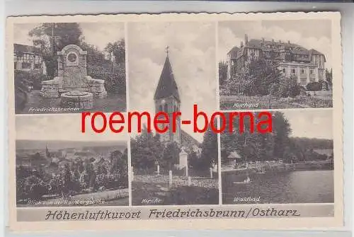 77953 Mehrbild Ak Höhenluftkurort Friedrichsbrunn Ostharz um 1940