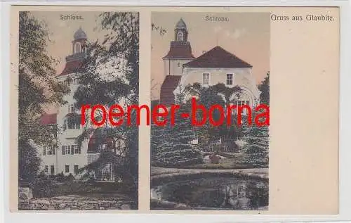 76225 Mehrbild Ak Gruß aus Glaubitz Schlossansichten usw. um 1930