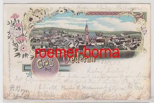77515 Ak Lithographie Gruß aus Oederan Totalansicht 1902