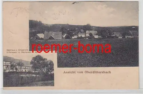 77608 Mehrbild Ak Ansicht von Oberdittersbach Gasthaus und Erbgericht 1922