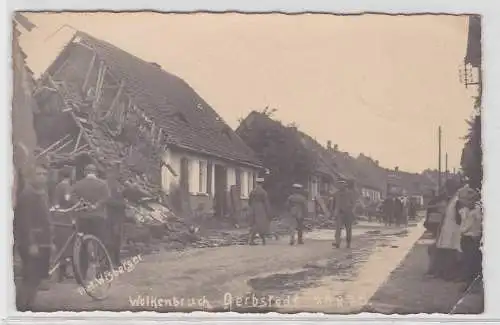 76243 Foto Ak Gerbstedt Zerstörungen nach dem Wolkenbruch 1925