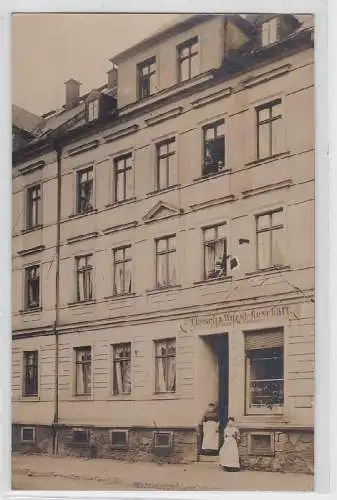 90354 Foto Ak Zwickau Fleisch & Wurst Geschäft um 1920
